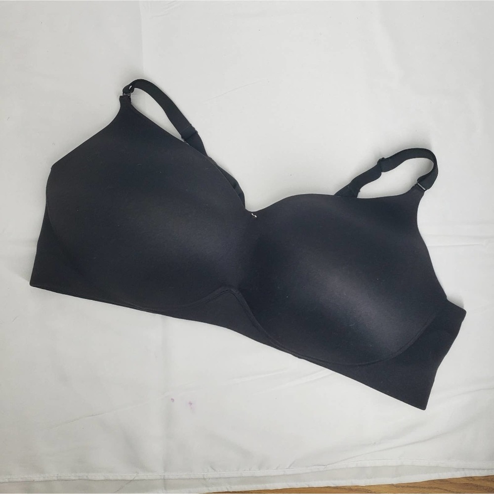 Cacique back smoothing lightly lined no wire full coverage black 48DDD